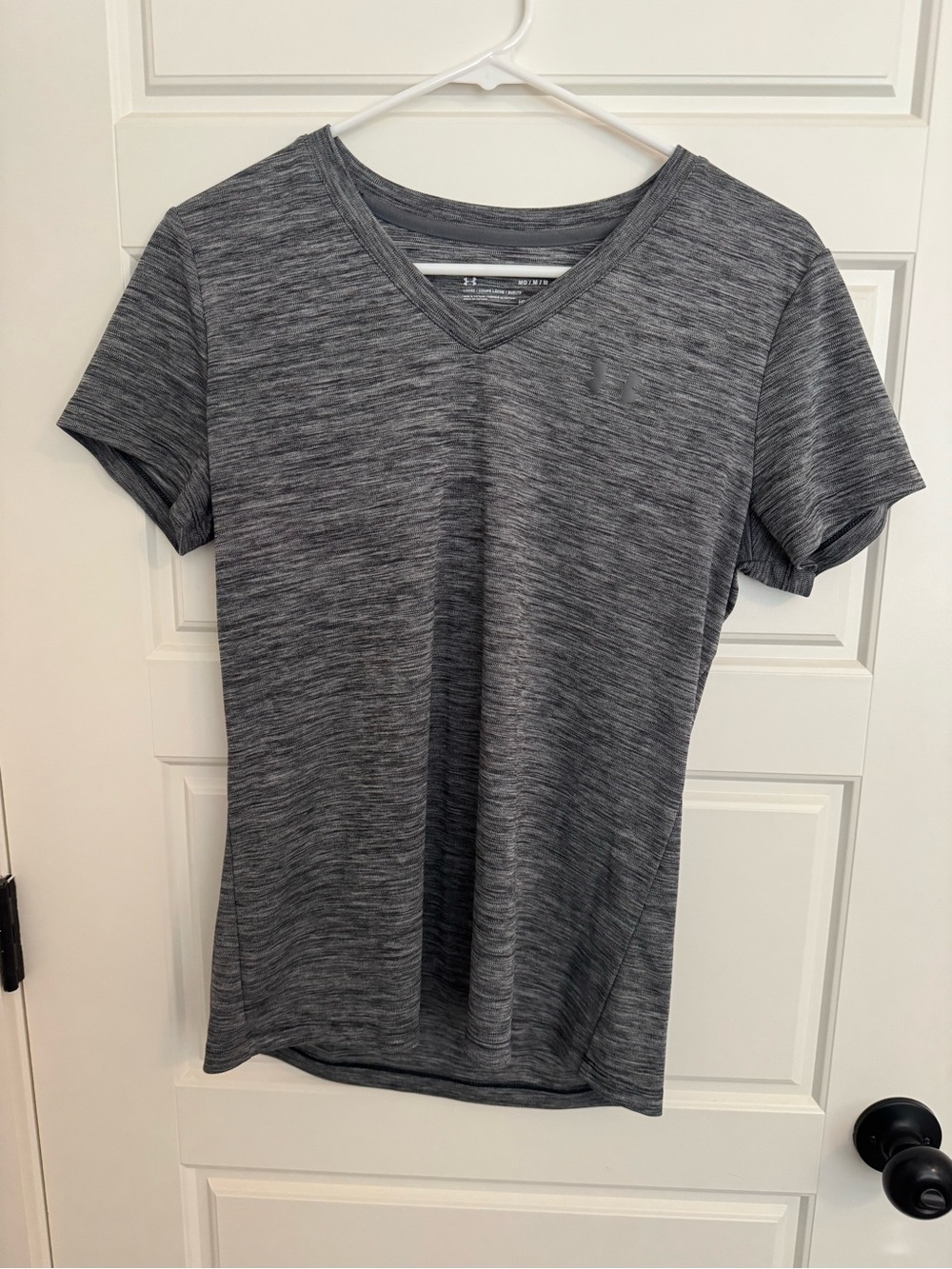 Under Armour Women's Charcoal Heather V-Neck Performance Tee
